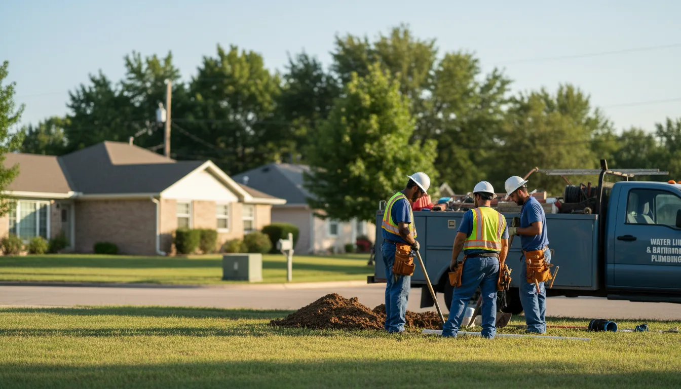 Residential water line and bathroom plumbing service in Elida, NM
